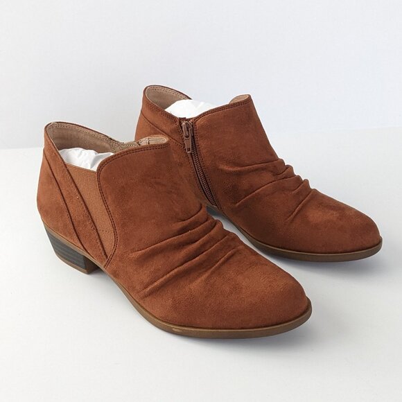 LifeStride Aurora Ankle Booties, Walnut, Women's 7 - Picture 1 of 6